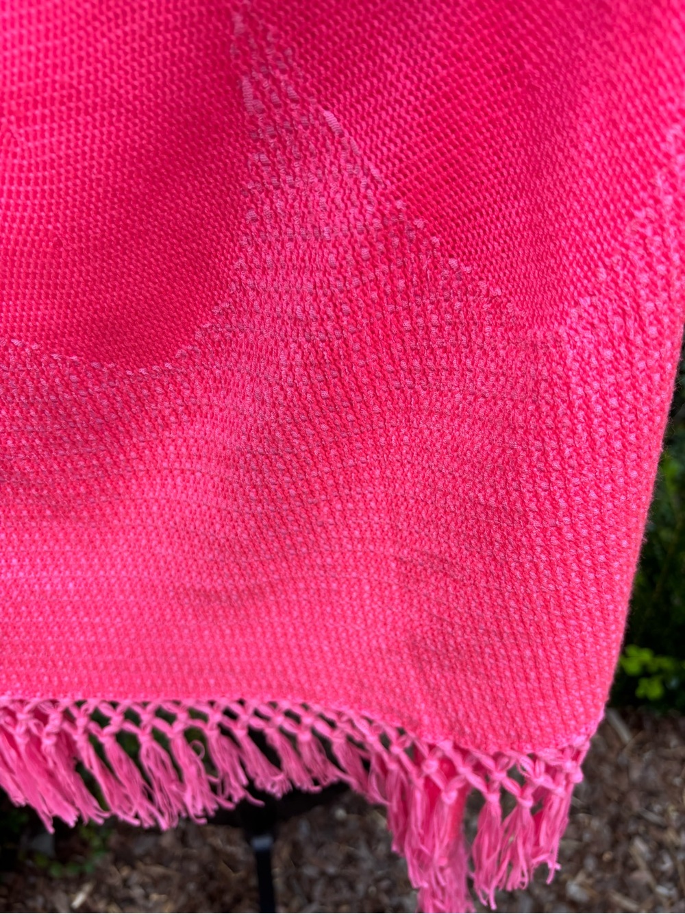 Lilly Pulitzer Size L Noble Fringe Cardigan Laying Piece Hot Pink - Picture 5 of 8
